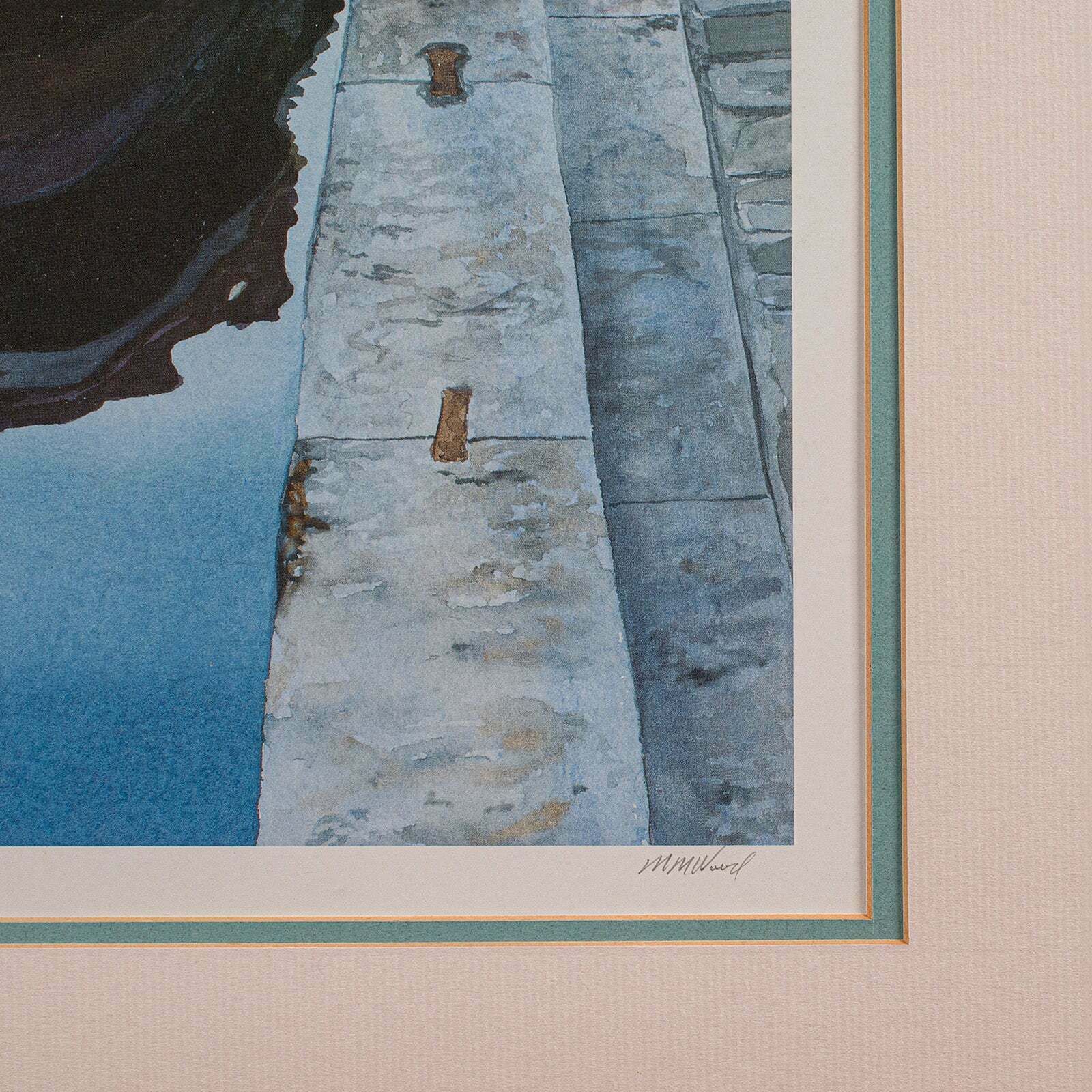 photo furniture Contemporary Venetian Canal Print, English, Framed, Limited Edition, Hand Signed
