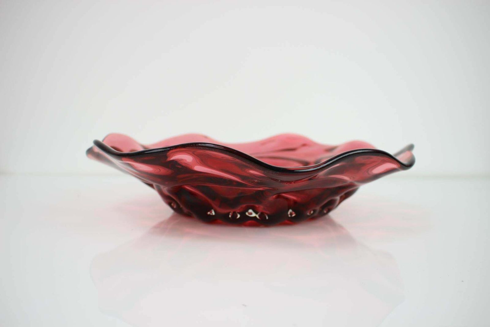 1960s Czech Art Glass Bowl By Josef Hospodka For Chribska Glassworks photo vinterior