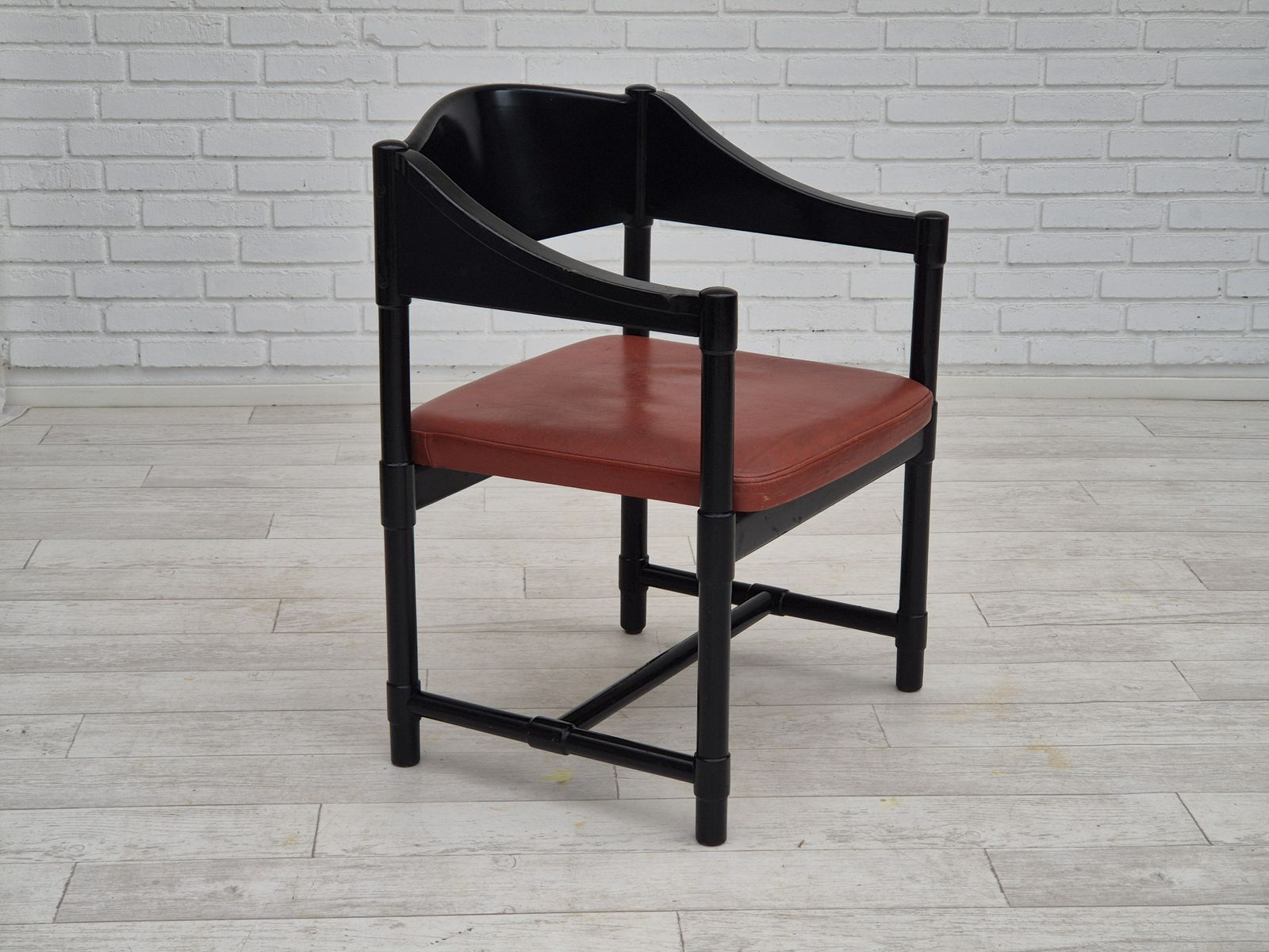 photo for sale 1970s, Set Of 2 Finnish Armchairs By Lepokalusto, Original Condition, Birch Wood, Leather.