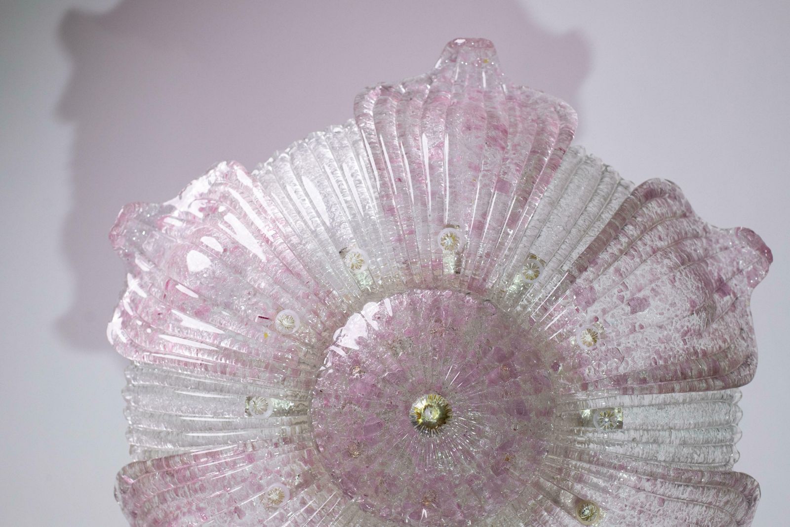 Lighting Fascinating Vintage Murano Glass Ceiling Lamp Pink photo