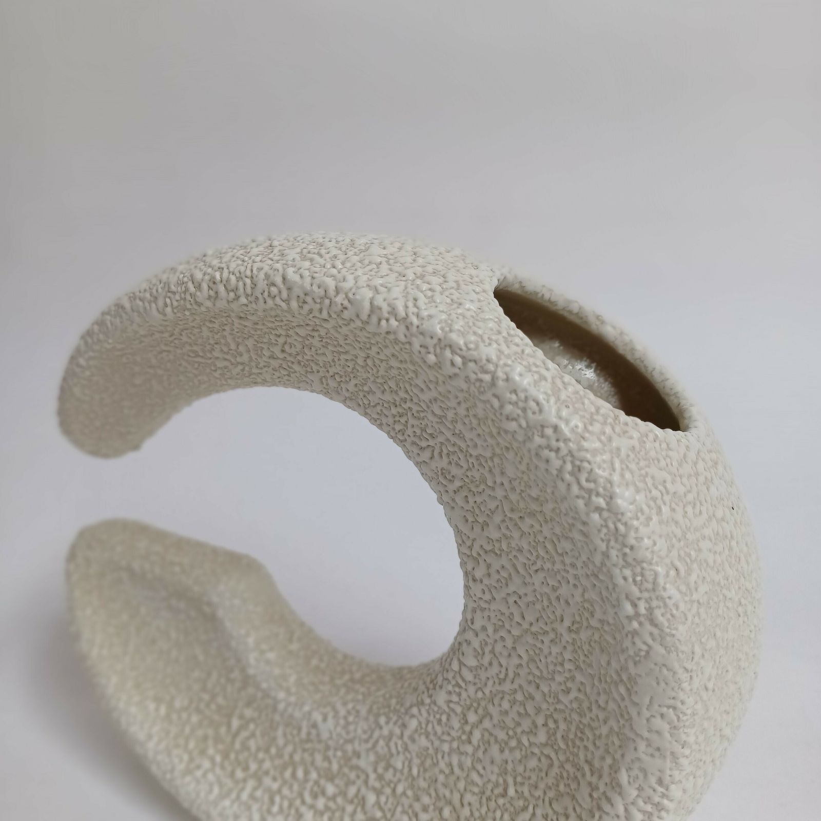 Roberto Rigon For Bertoncello Whitetextured Vase, Italy, 1960s photo buy