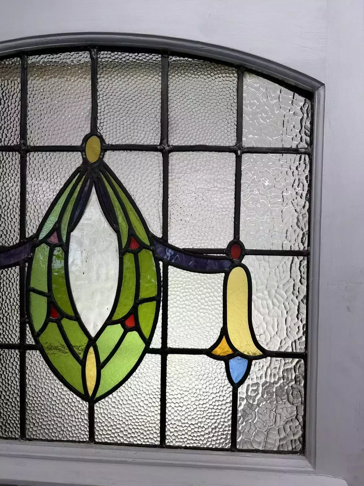 photo furniture Art Deco Stained Glass Front Door Period Old Reclaimed Antique 20 30 Wood Leaded