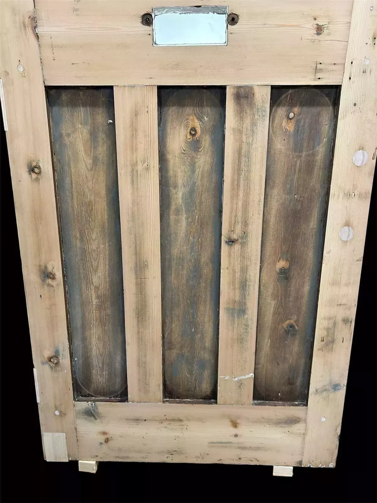 photo vintage Art Deco Stained Glass Front Door Period Old Reclaimed Antique 20 30 Wood Leaded