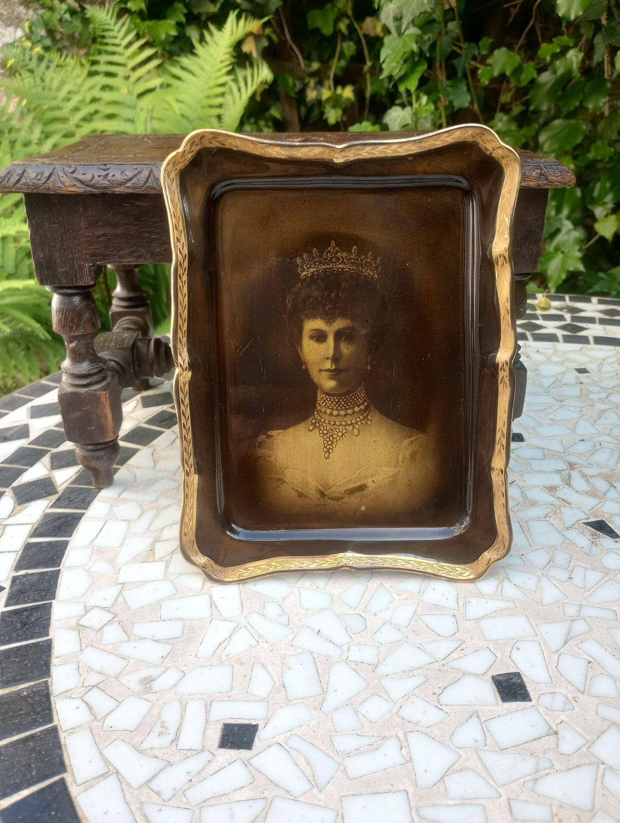 Beautiful Ceramic 1911 Queen Mary Coronation Plate photo furniture