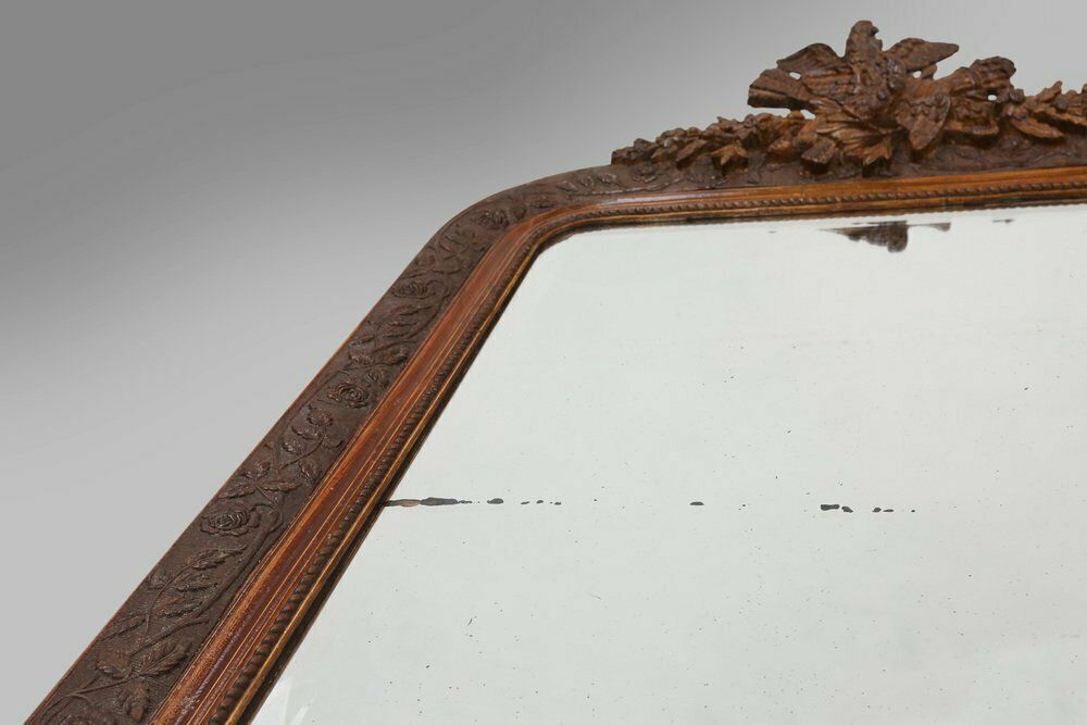 photo furniture Louis Philippe Mirror In Plaster And Wood With Handcrafted Decorations, France, 1890s