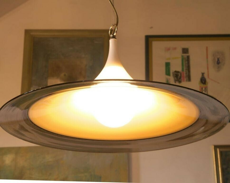 Lino Tagliapietra For Effetre, Magia, Opaline Cased Amber, Filigrana Incalmo photo Lighting