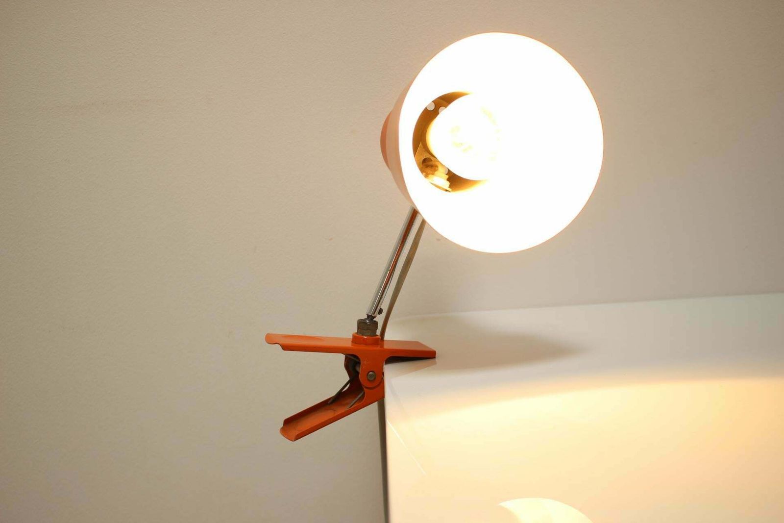 Table Lamp With A Clip Designed By Hurka For Napako, 1960's, Czechoslovakia photo Lighting
