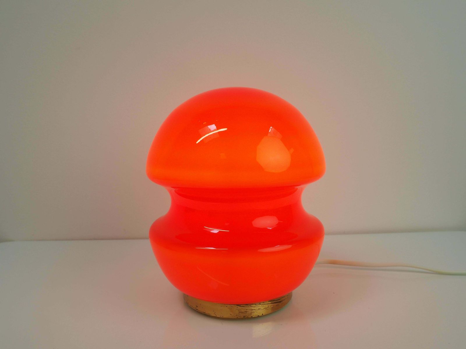 All Glass Table Lamp By Valasske Mezirici, 1960s, Czechoslovakia photo buy