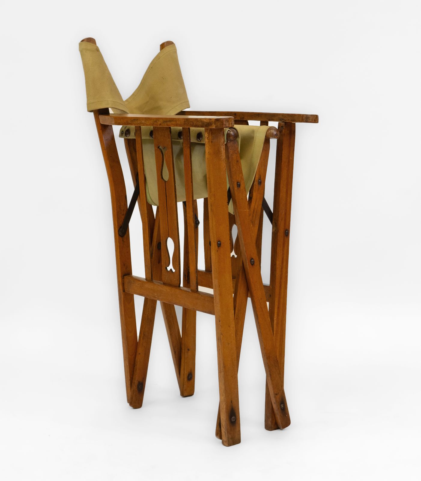 photo furniture Antique Folding Chair Royal Military Interest Smith's Lawn Windsor 1915 Silver Plaque