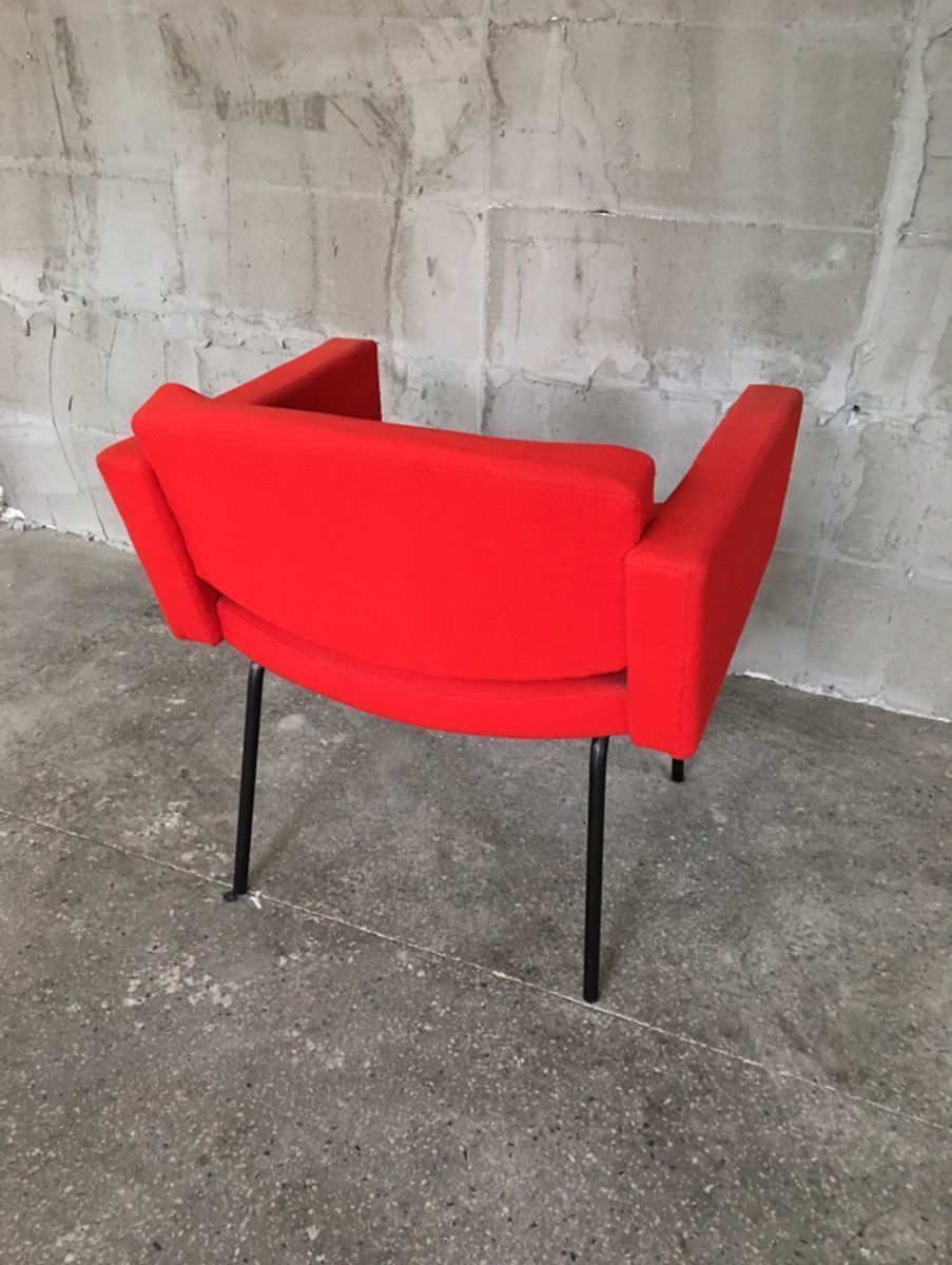 Red Council Armchair By Pierre Guariche For Meurop, 1960s photo buy