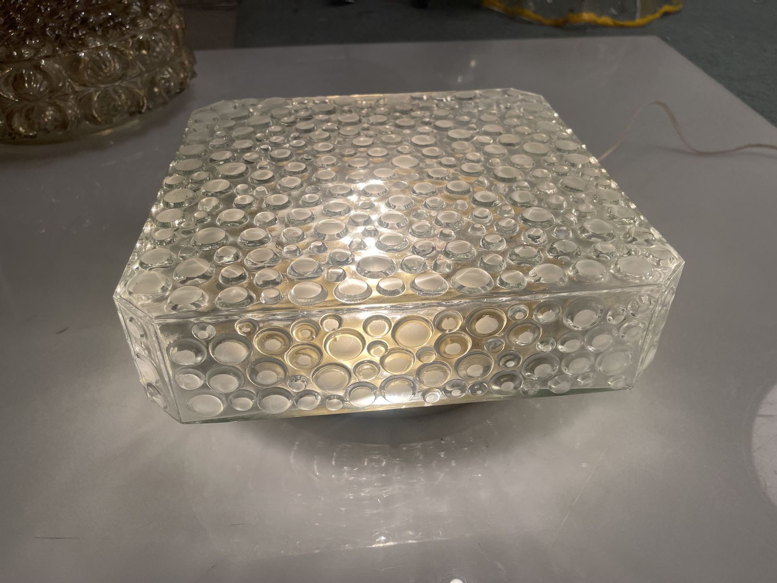Mid Century Bubble Hustadt Crystal Glass Sconces Set Of 2 photo buy