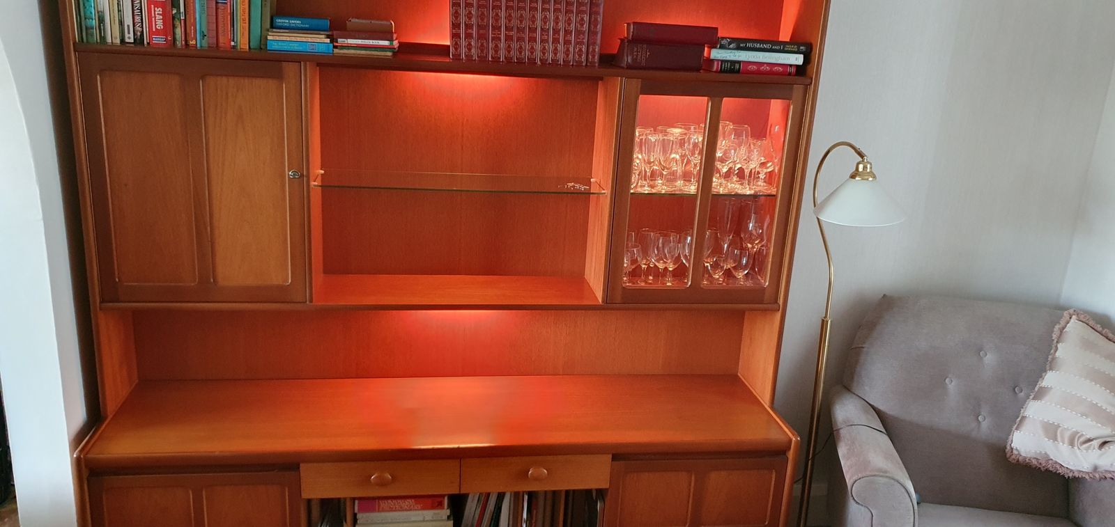 Nathan Wall Unit In Teak. Good Storage For Books, Records. photo furniture