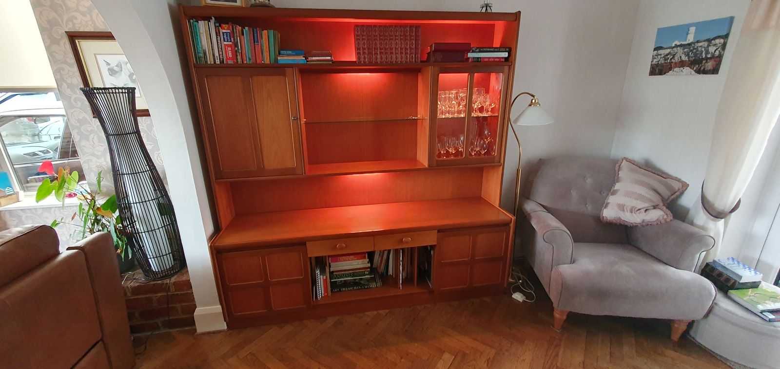 Nathan Wall Unit In Teak. Good Storage For Books, Records. photo for sale