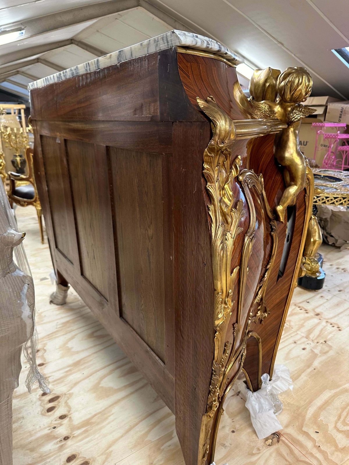 photo for sale French Louis XV, Linke, Marble Top, Bronze Mounted Cupboard (260kgs)