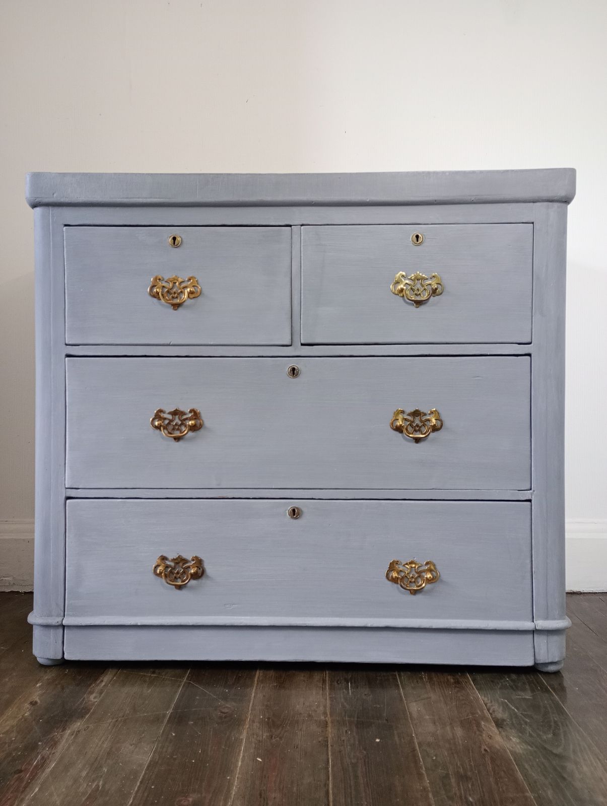 Furniture Victorian Chest Of Drawers, Painted Gustavian Grey photo