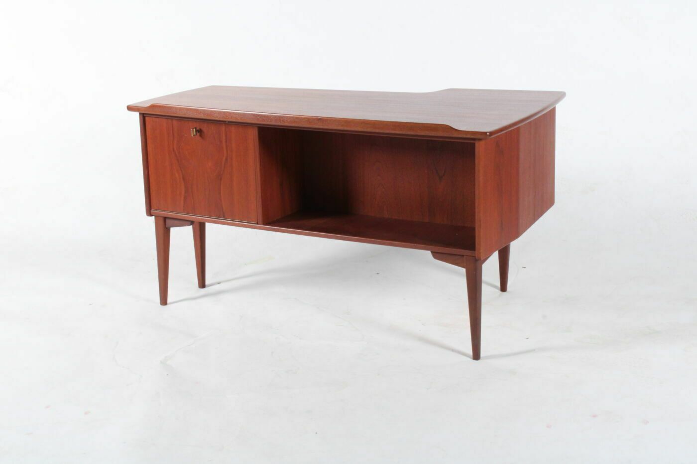Beautiful Boomerang Style Scandanavian Desk In Teak By Goran Strand For Lelangs Mobelfabrik photo vinterior