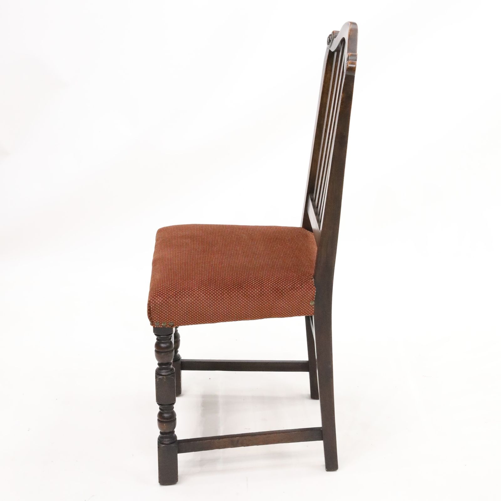 Vintage Oak Hall/Study/Bedroom Chair Highly Carved Stretcher Free Uk Delivery photo Furniture