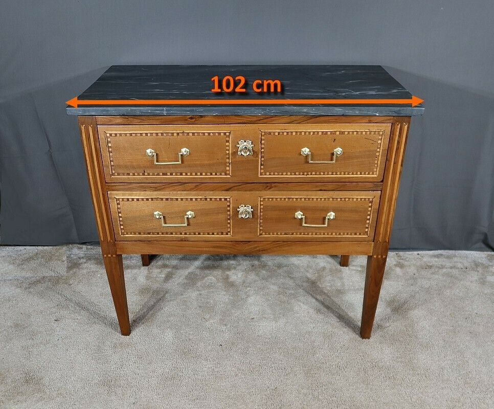 Small Regional Walnut Commode, Louis XVI Style – Early 19th Century photo furniture