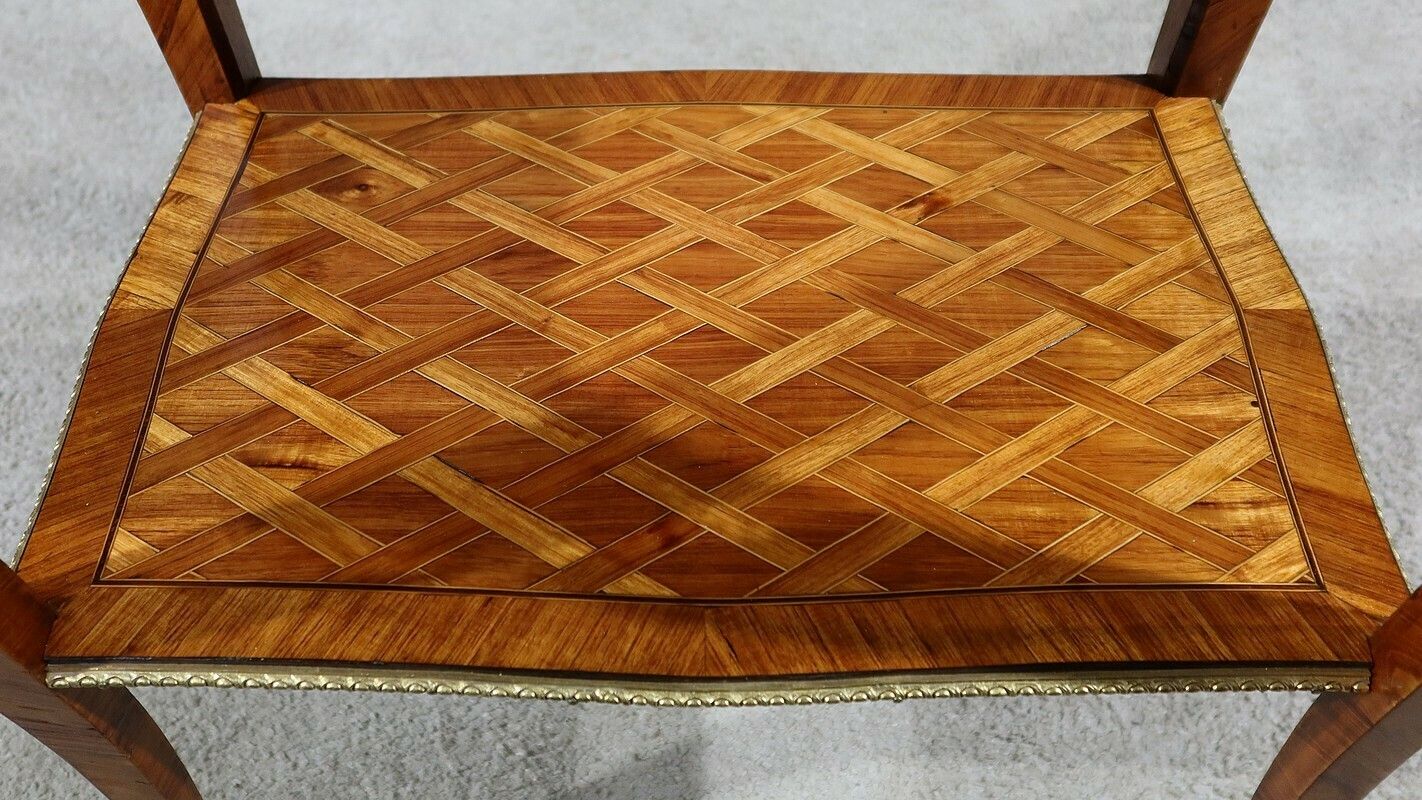 Small Living Room Table In Precious Wood, Louis XV Style – 1st Part 19th Century photo vintage