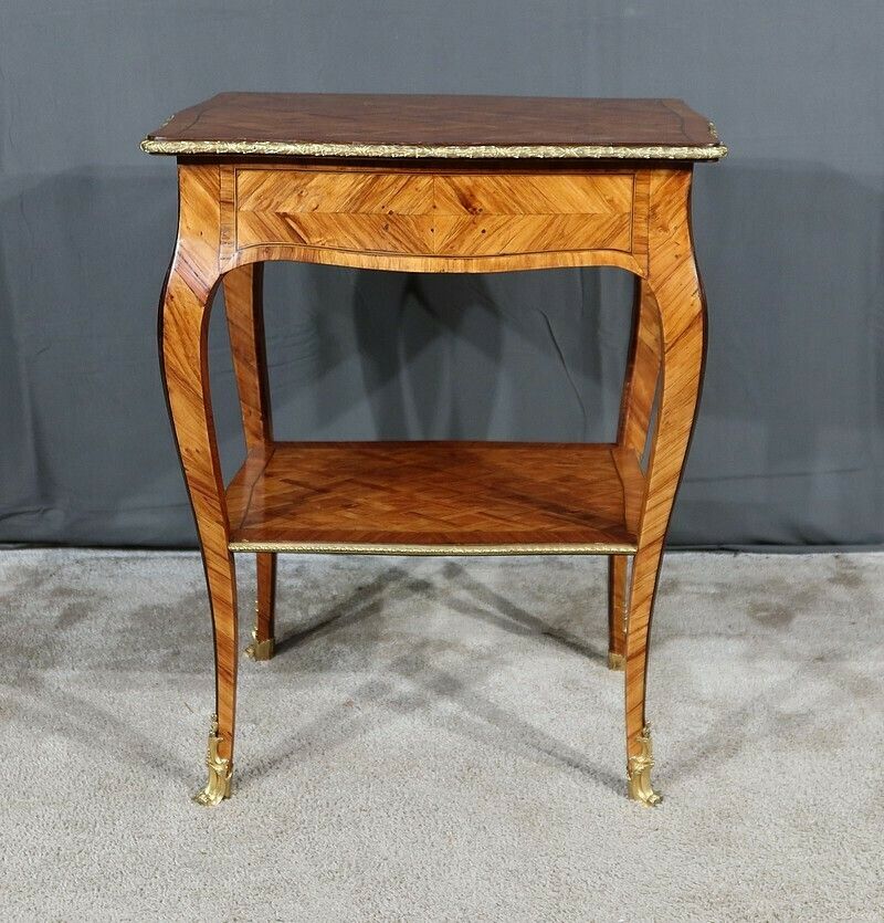 Furniture Small Living Room Table In Precious Wood, Louis XV Style – 1st Part 19th Century photo
