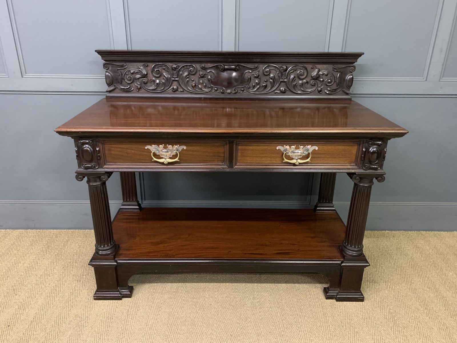 Victorian Carved Mahogany Buffet photo vinterior