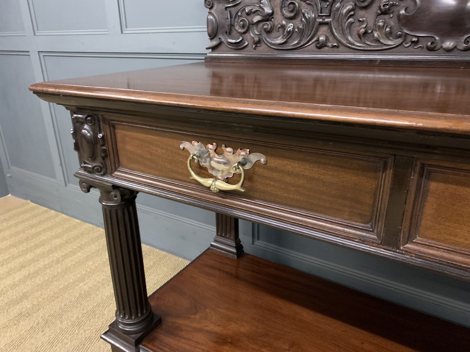 photo for sale Victorian Carved Mahogany Buffet
