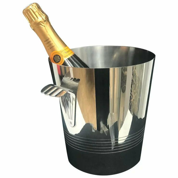 Champagne Bucket Letang Remy France Vintage Bottle Bucket Ice Bucket Two Handles Man Cave Gift Stainless Steel 18/10 Wine Cooler photo 128.0