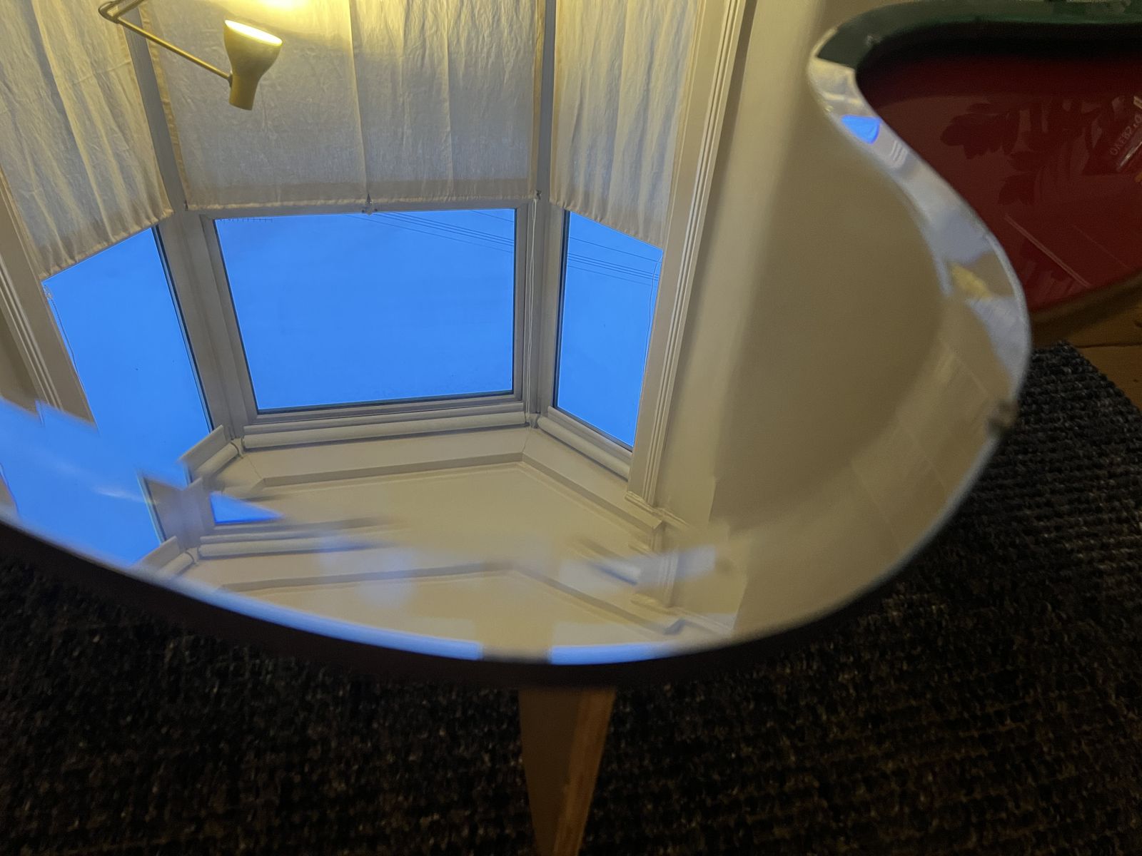 Ex Large Heart Kidney Art Deco Frameless Bevel Edged Overmantle Mirror photo furniture