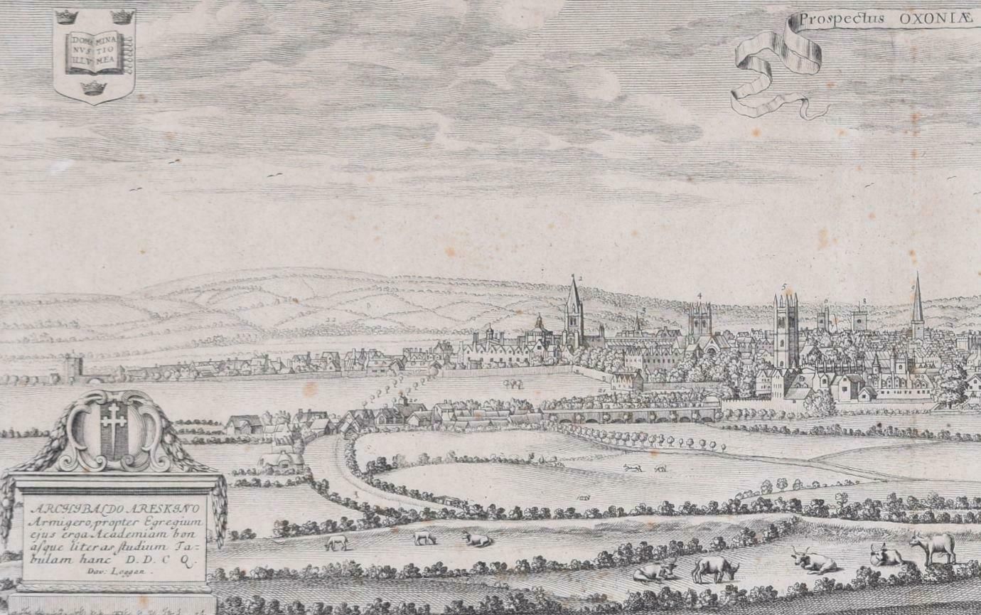 David Loggan Oxford 1675 Engraving By David Loggan Prospectus Oxoniae Orientalis C 1675 photo furniture