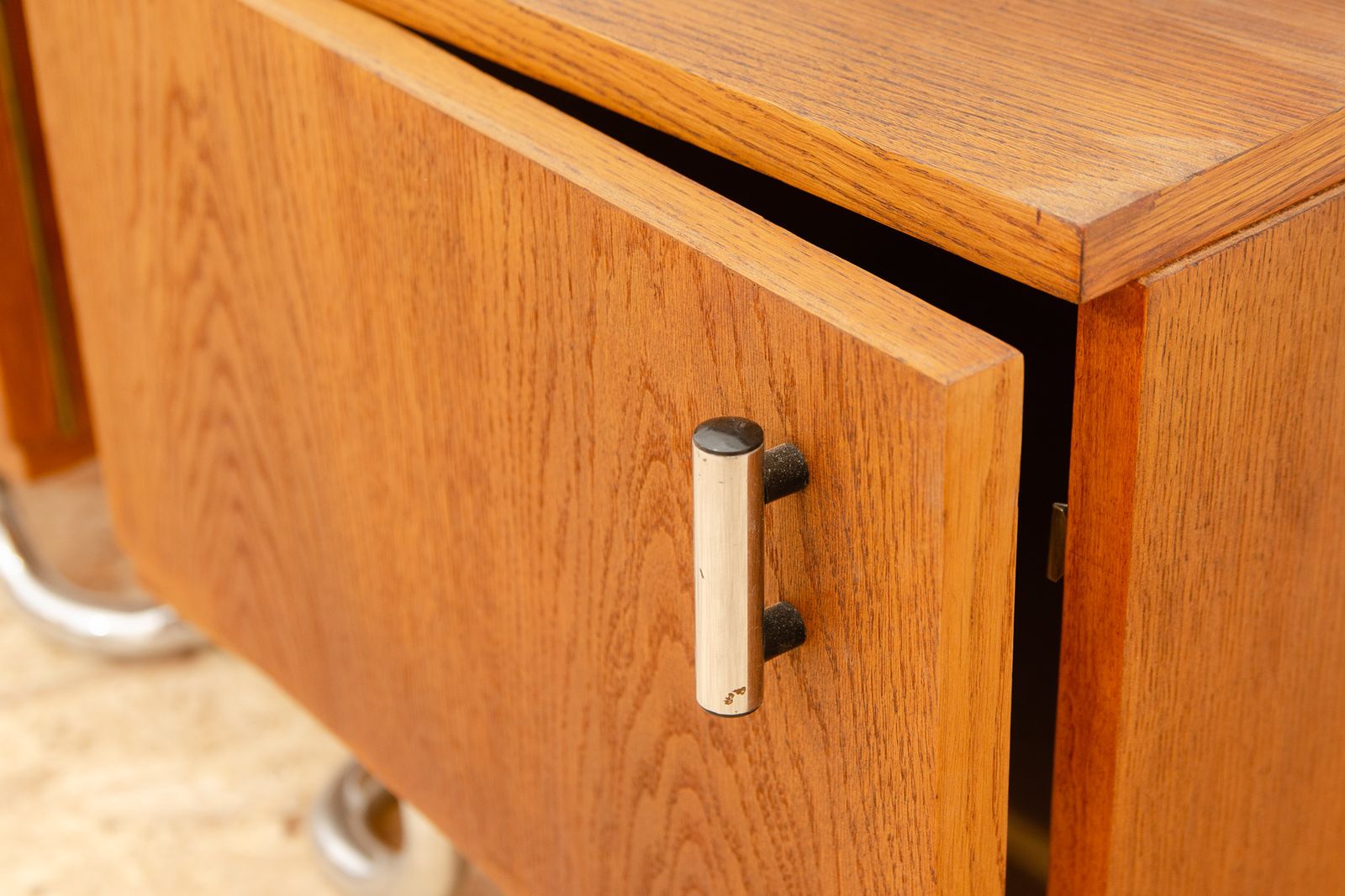 photo buy Pair Of Functionalist Chromed Night Stands By Vichr & Spol, 1950’s, Czechoslovakia
