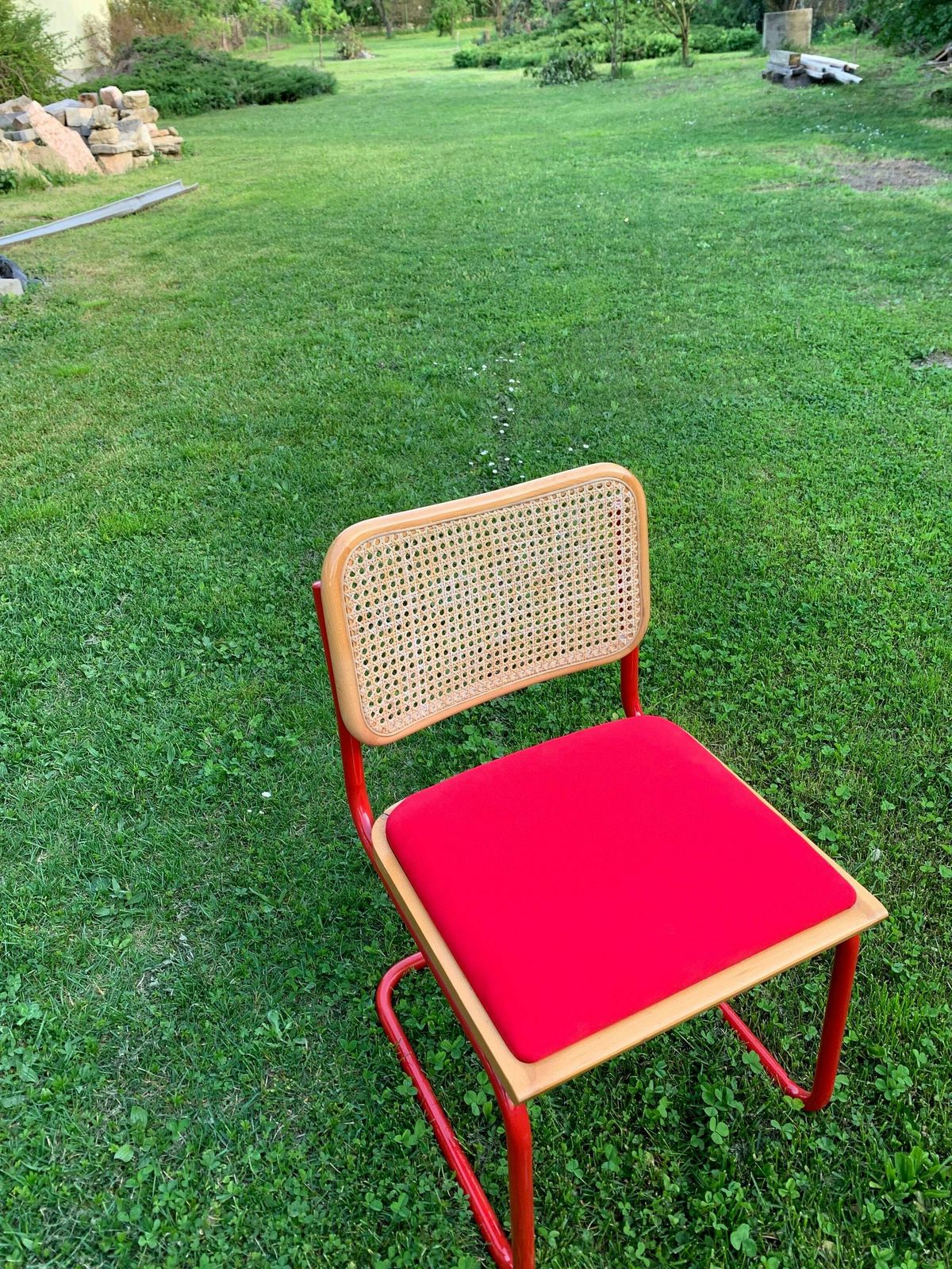 1 Mid Century Modern Italian Marcel Breuer Style B32 Cesca Chair, 70s photo Furniture
