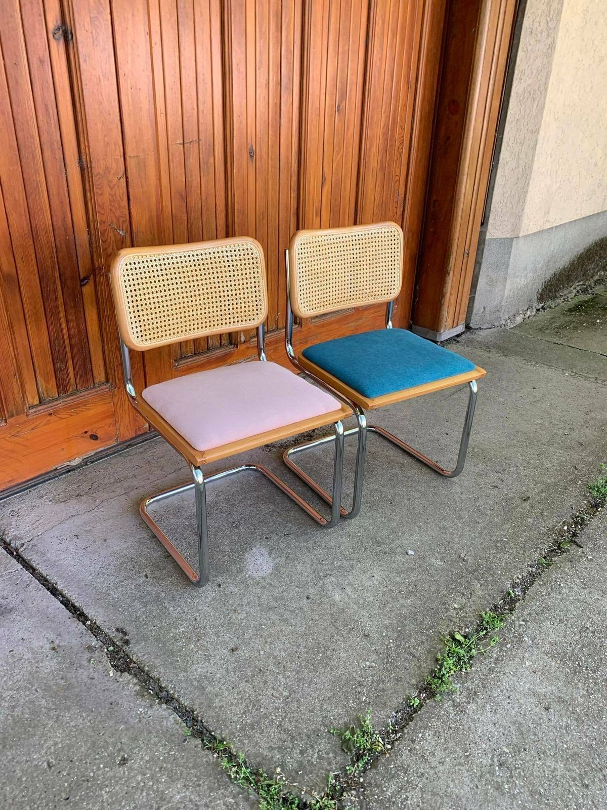Mid Century Modern Italian Marcel Breuer B32 Cesca Chairs, 70s Set Of 2 photo for sale