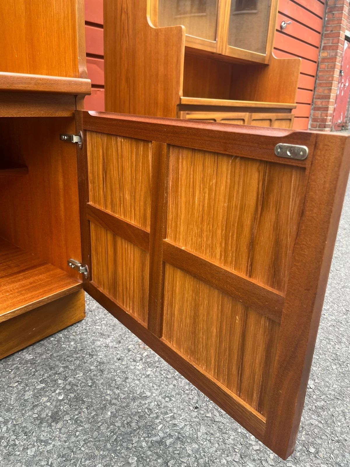 Vintage 1970s Nathan Mid Century Teak Bookcase Cabinet photo 395.0