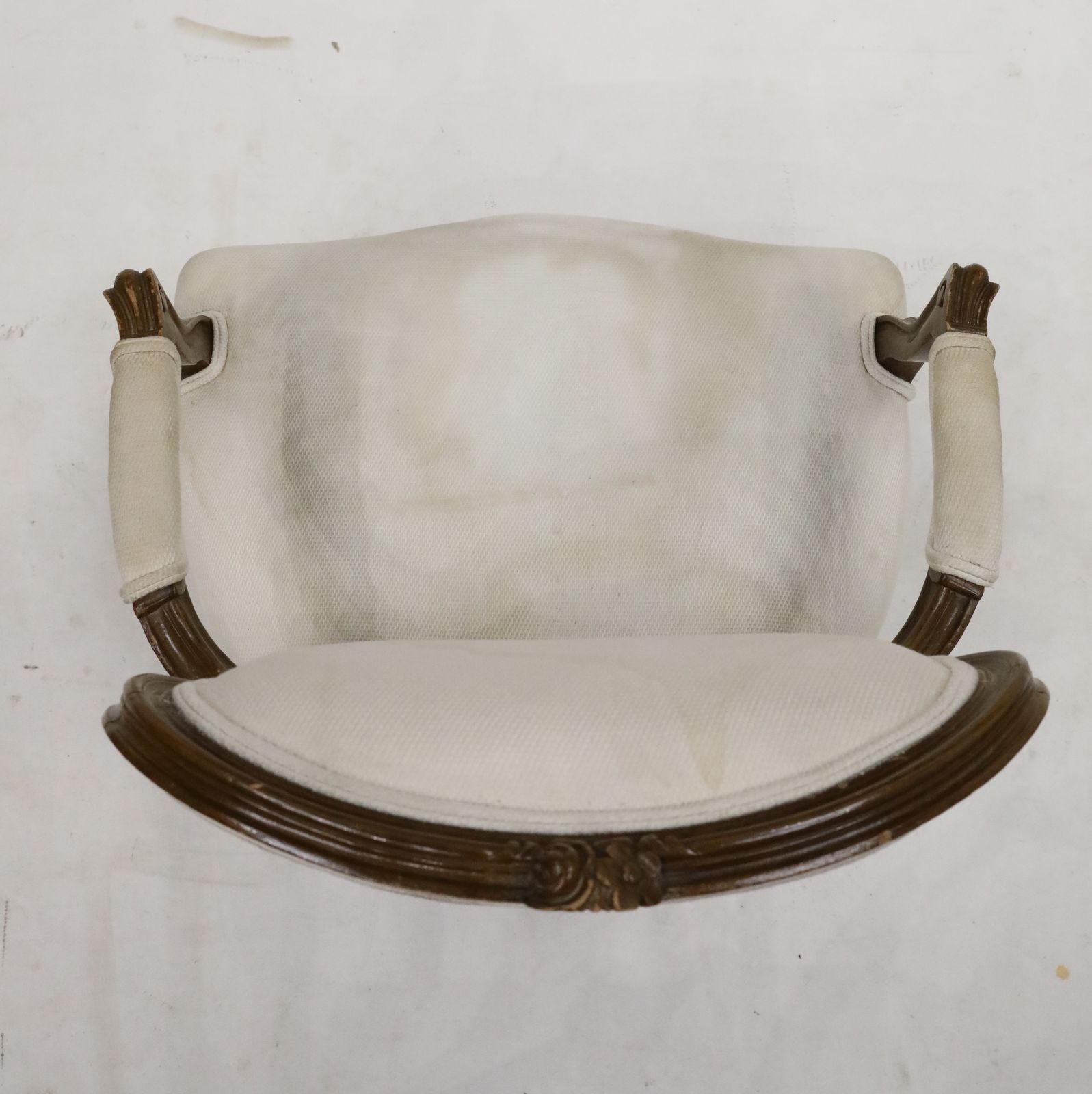 Vintage French Louis Philippe Style Armchair Cream Upholstery Free Uk Delivery photo 187.0