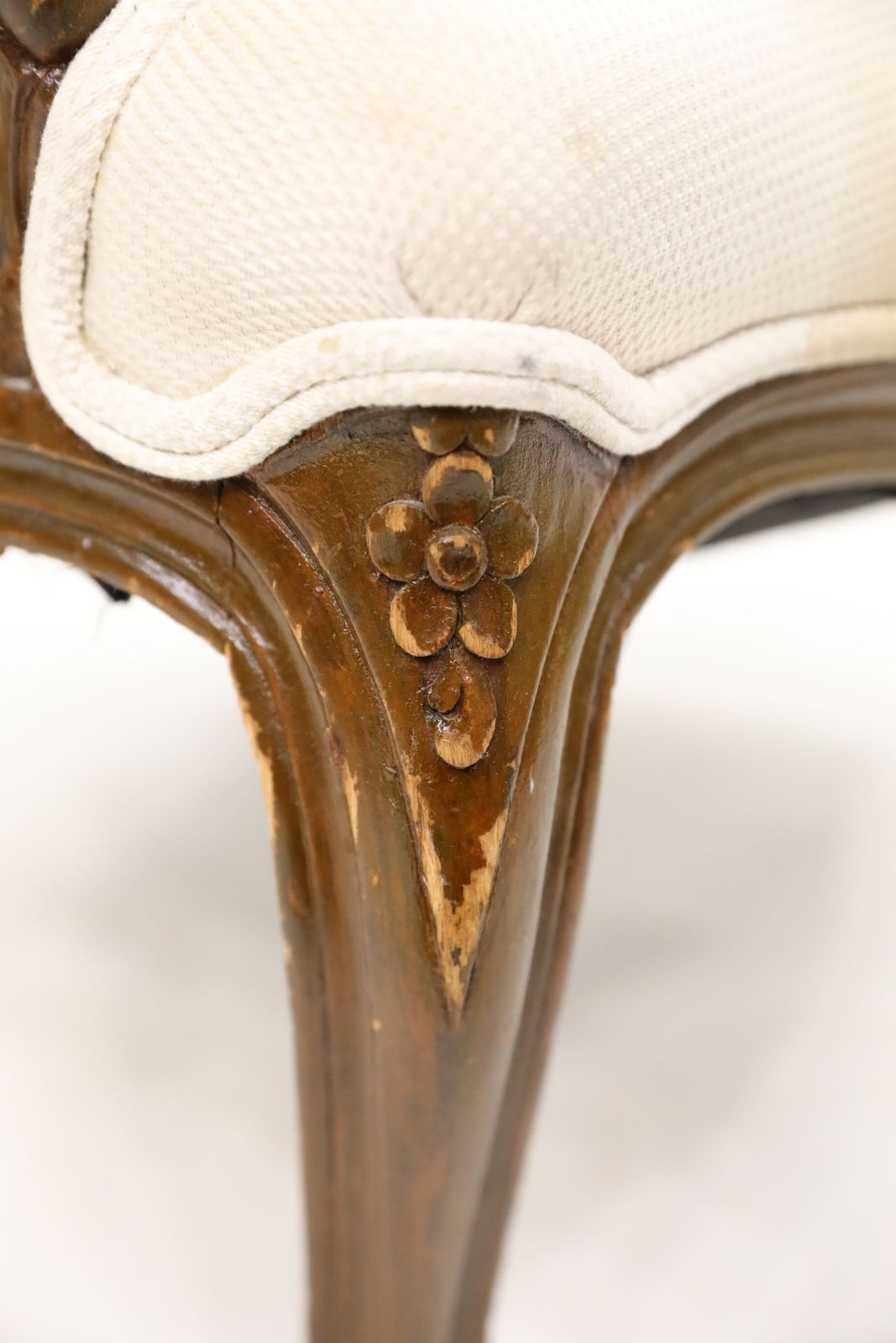 Furniture Vintage French Louis Philippe Style Armchair Cream Upholstery Free Uk Delivery photo