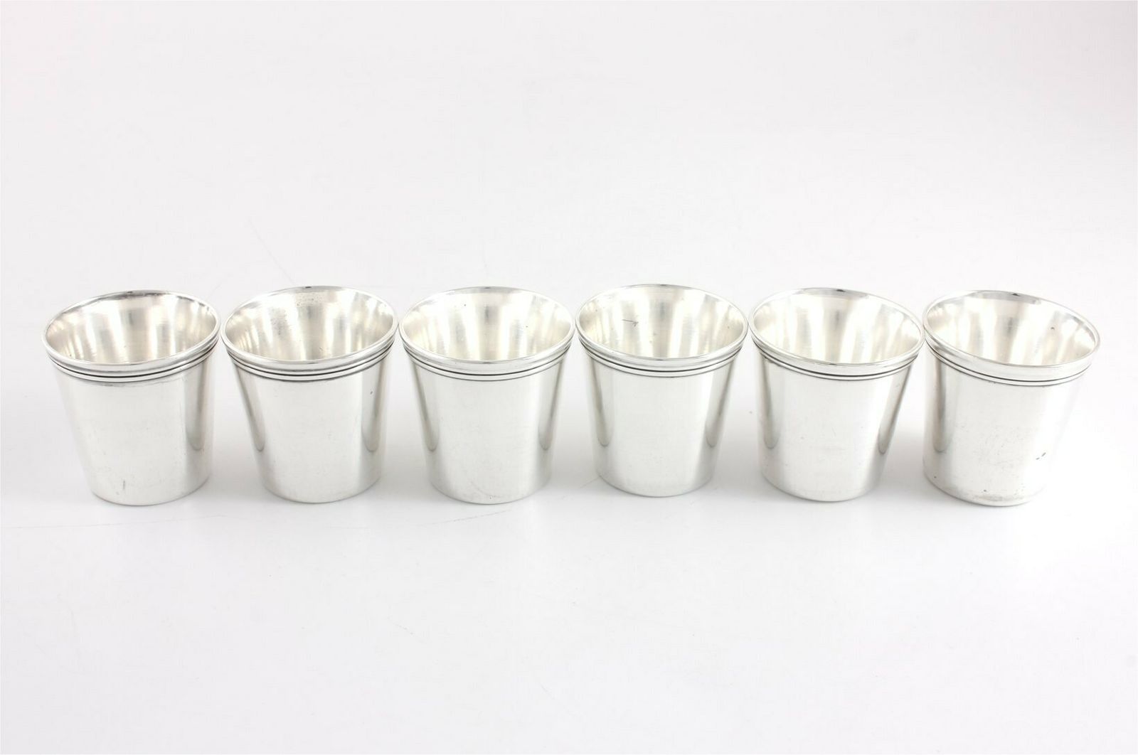 Christofle Silver Plated Vodka Shot Cups. Set Of 6 French Small Glasses. photo vinterior