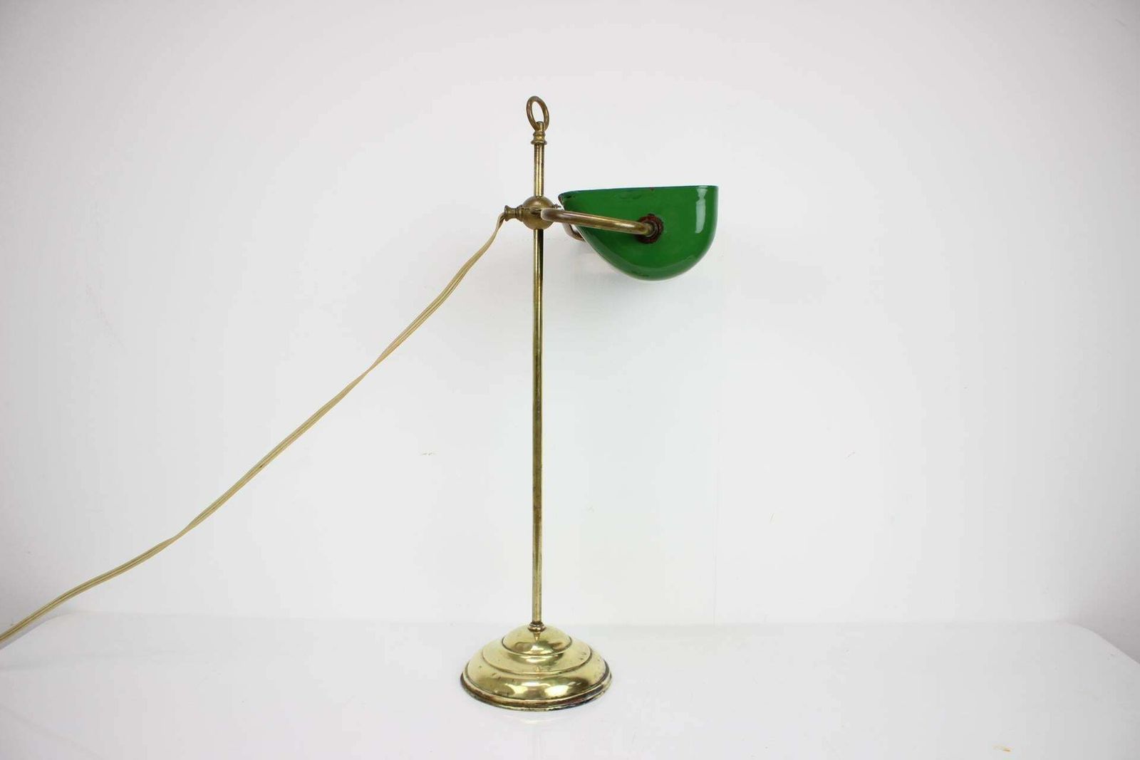 1930's Art Deco Banker Table Lamp , Czechoslovakia photo vintage