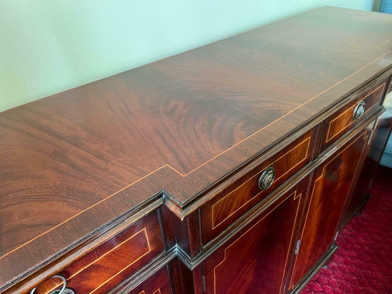 Charles Barr Mahogany Sideboard With Satinwood Detail photo Furniture
