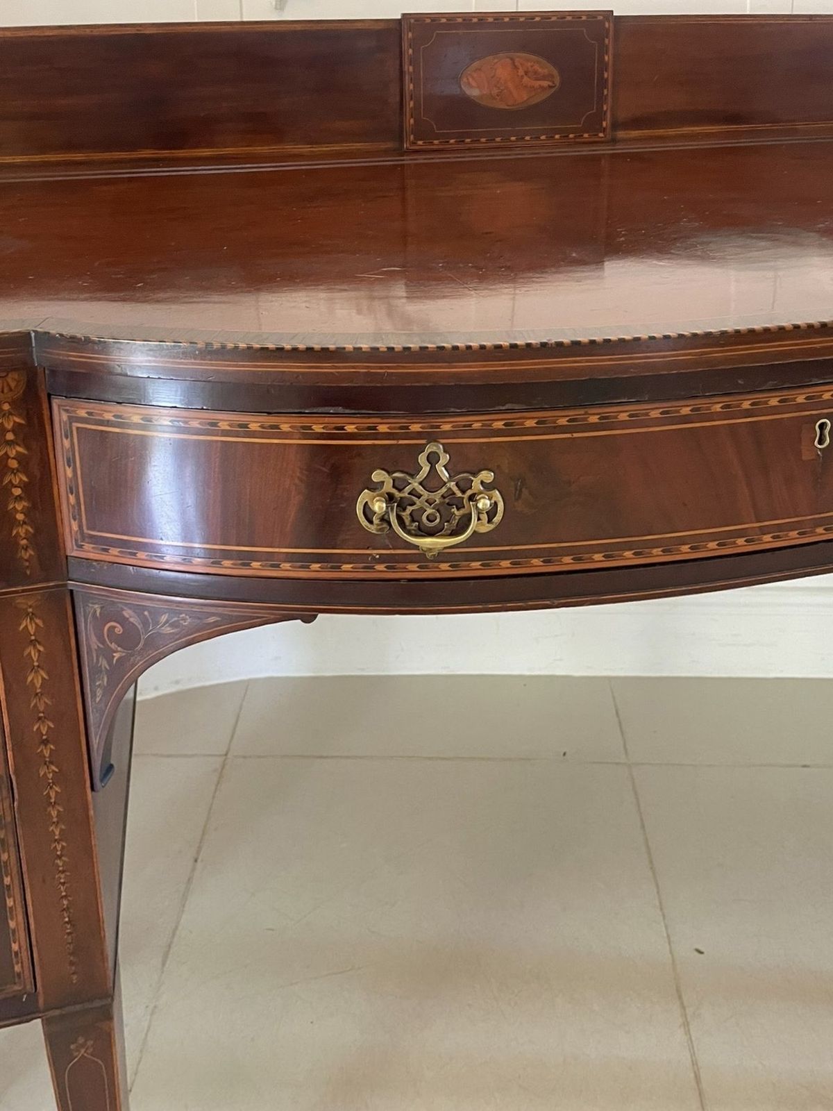 Magnificent Quality Large Antique 18th Century Inlaid Mahogany Sideboard photo vintage