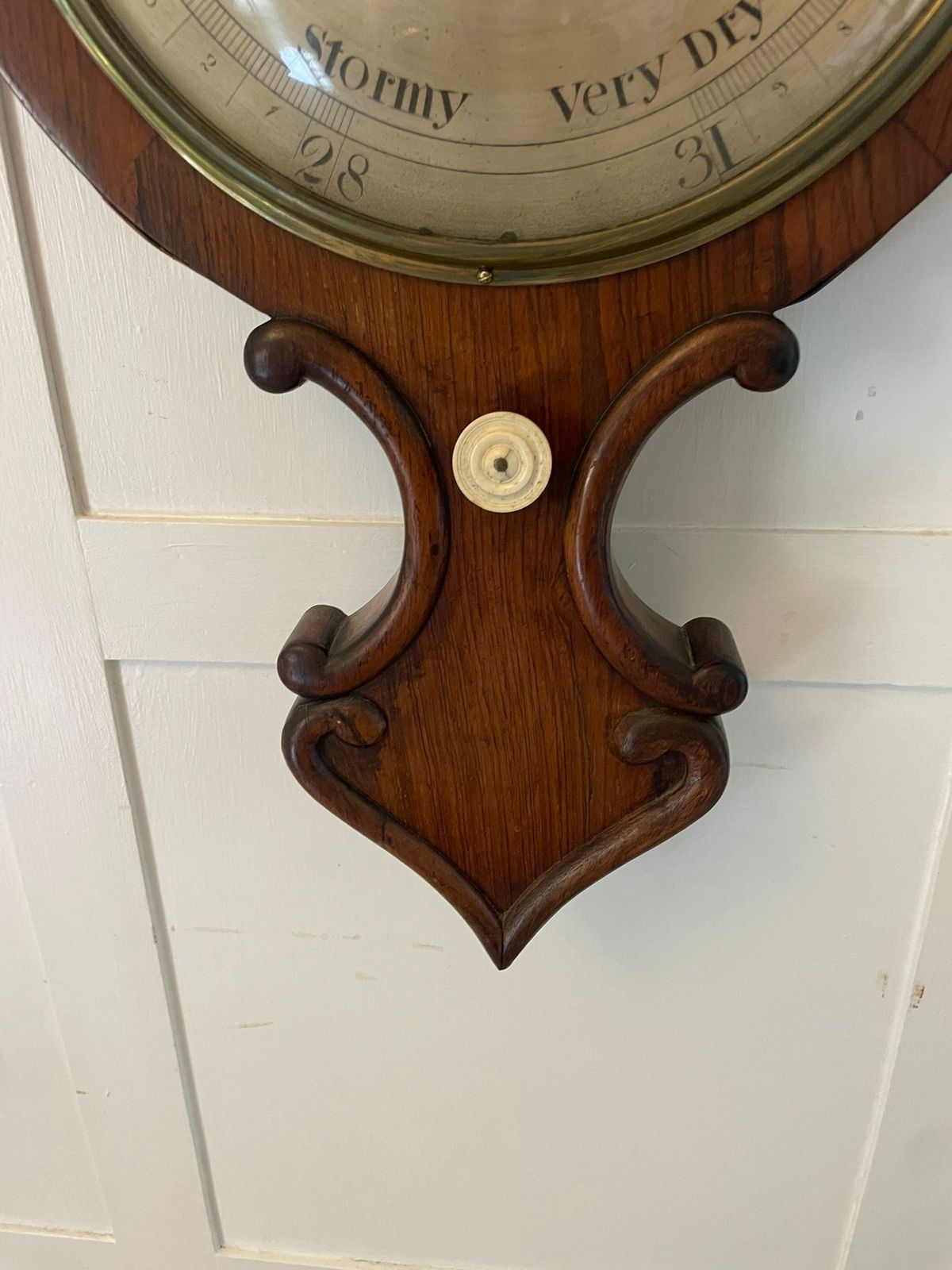 Large Antique 19th Century Quality Rosewood Banjo Barometer photo furniture