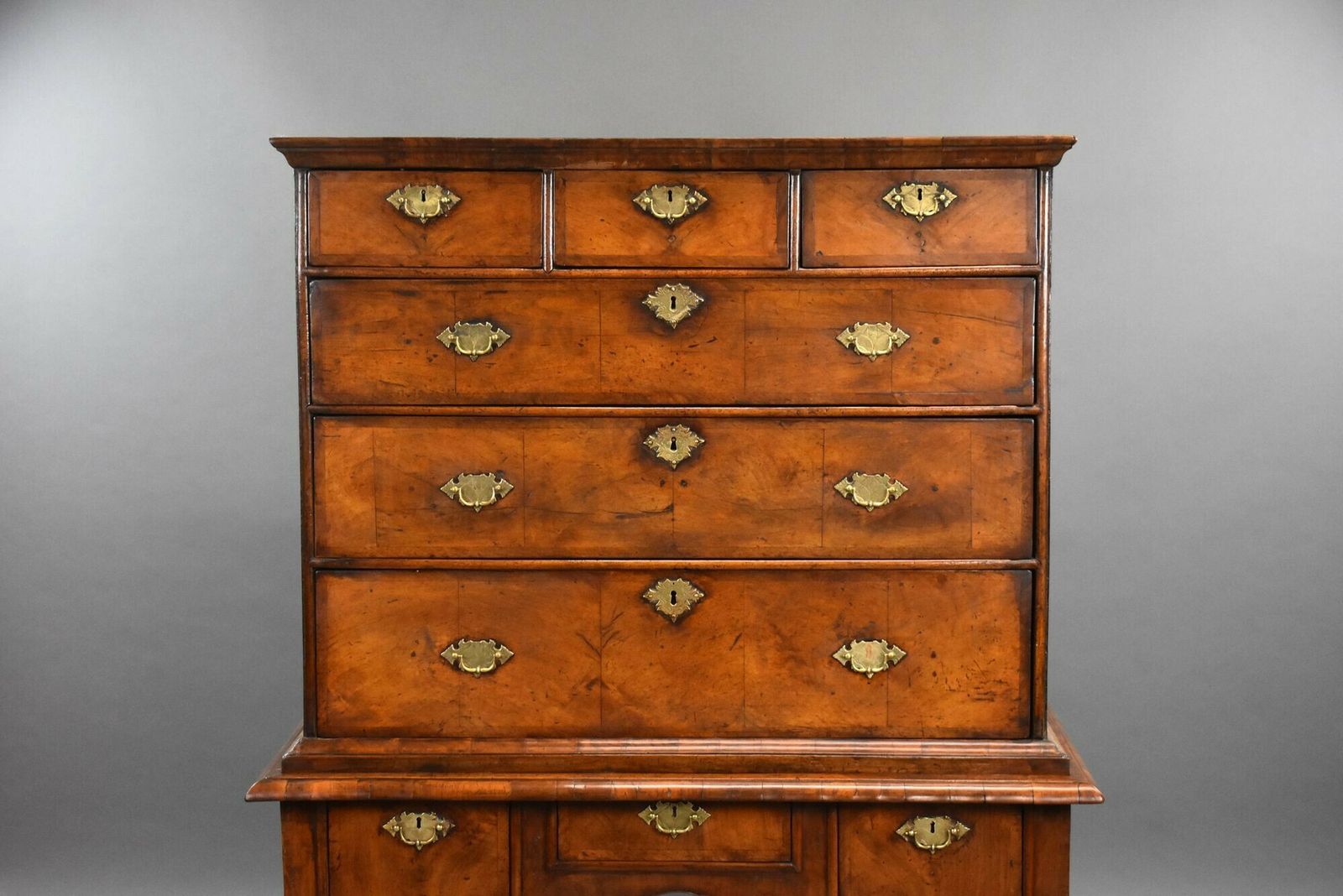 George II Burr Walnut Chest On Stand photo furniture