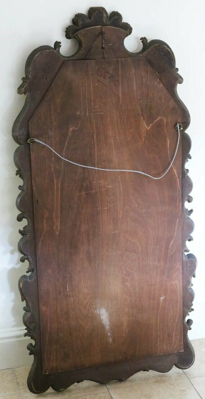 Antique Large C1915 Gilt Wood Floor Overmantle Wall Mirror   High Quality Piece photo Home Decor