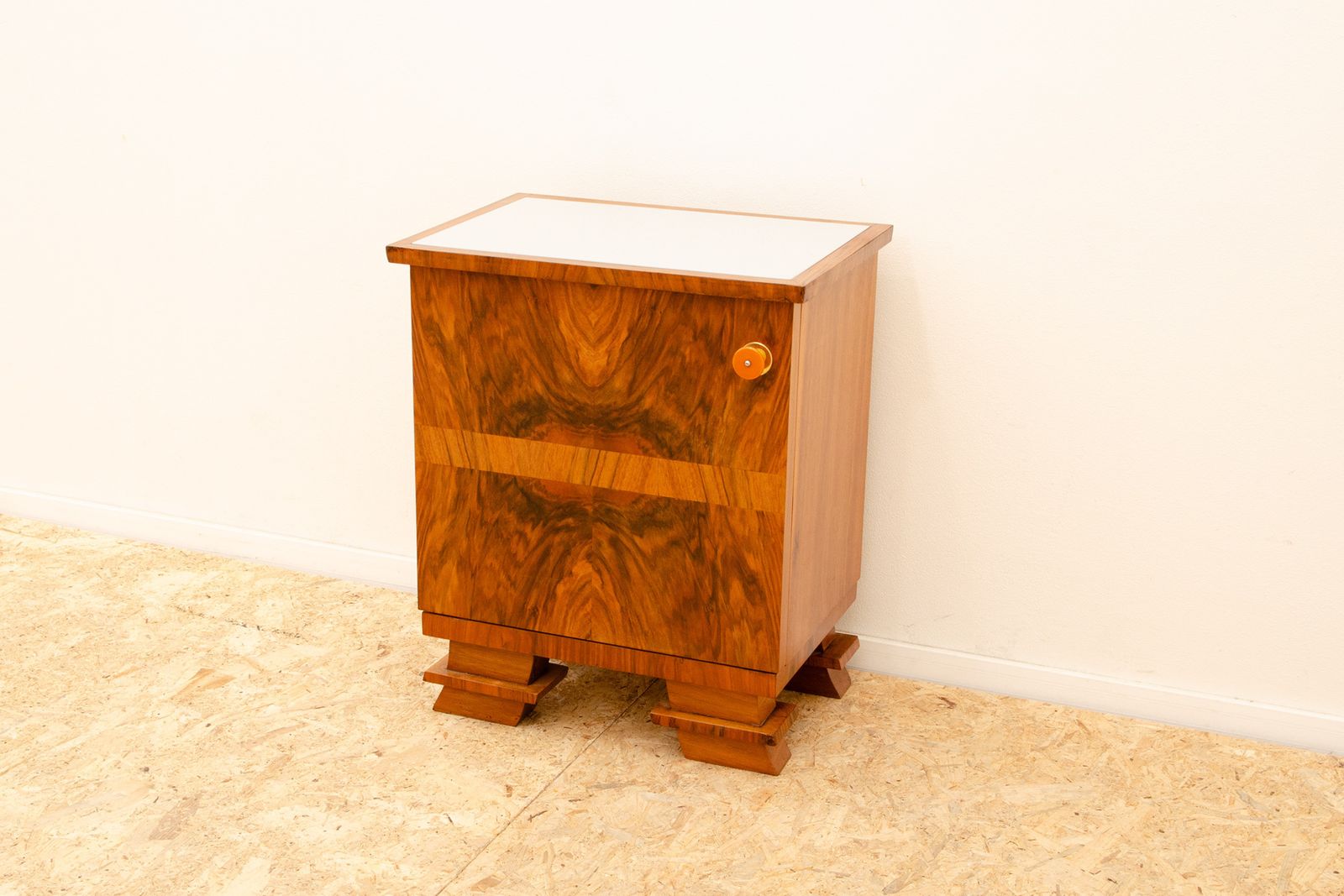 Elegant Fully Renovated Art Deco Night Stand, 1930s, Bohemia photo buy