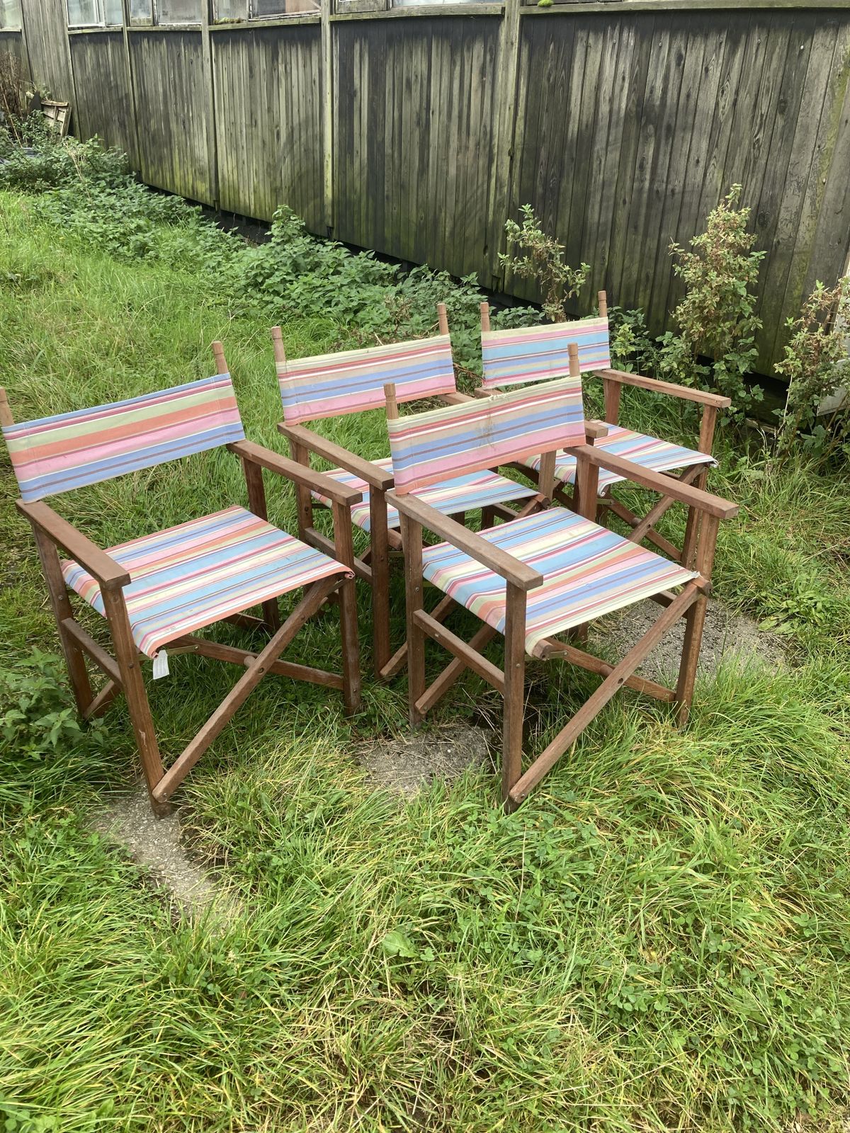 Set Of 4 Vintage Directors Chairs photo furniture