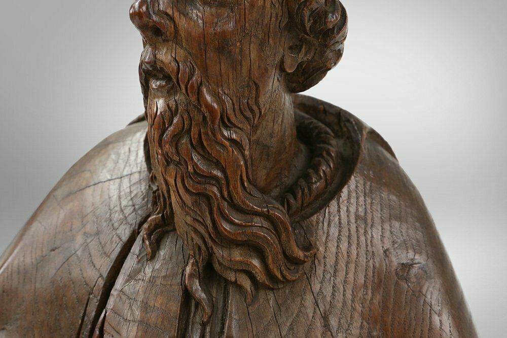 French Artist, Statue Of Saint Eligius, 1550, Wood photo vinterior