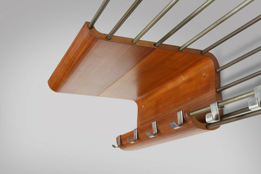 Mid Century Coatrack In Bent Plywood Attributed To De Coene, Belgium, 1960s photo 1215.0