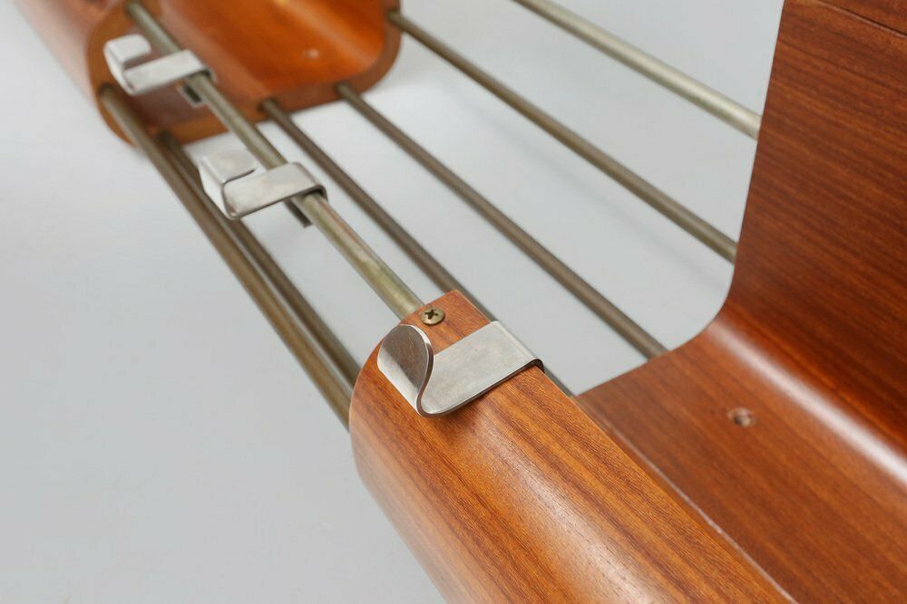 Mid Century Coatrack In Bent Plywood Attributed To De Coene, Belgium, 1960s photo vintage