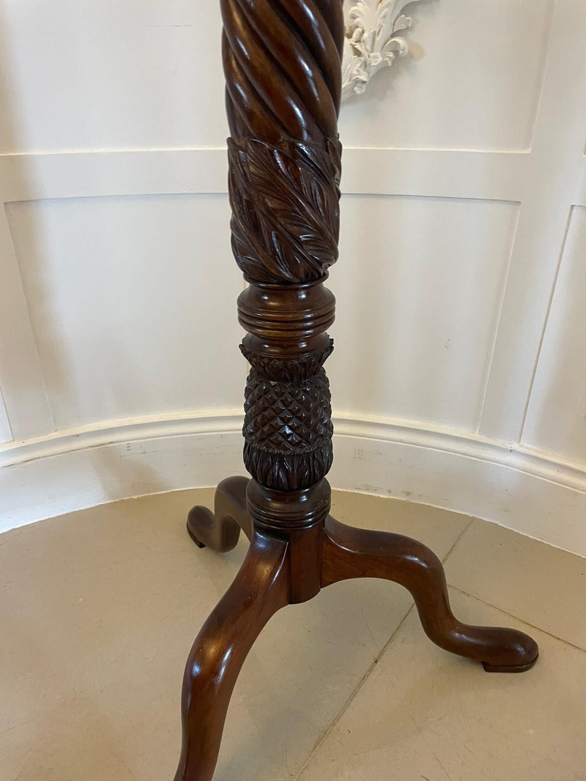 Antique Carved Mahogany Torchere photo furniture