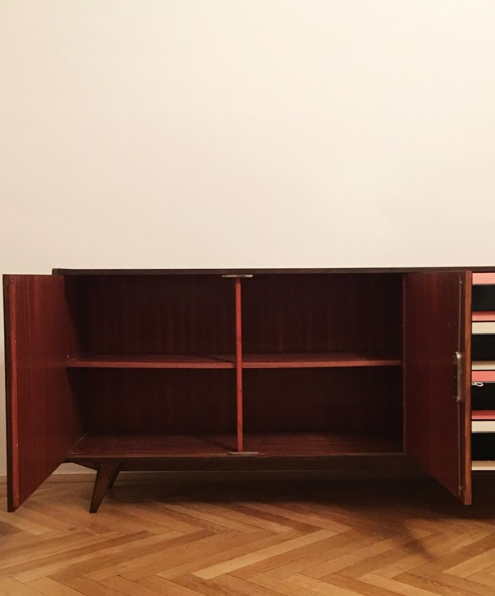 Dresser Jiri Jiroutek For Interier Praha – U 460 Pink&Gray photo for sale