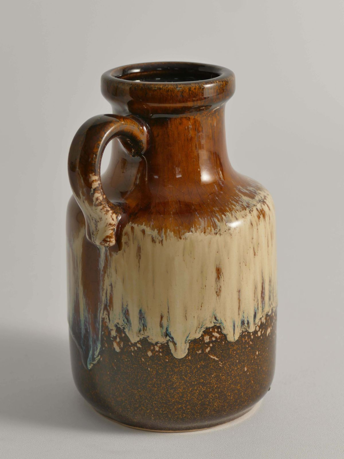 Mid Century Modern Fat Lava Drip Glaze Ceramic Vase, West Germany, 1970s photo for sale